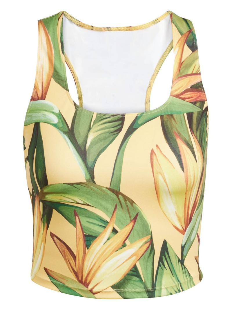 floral-print racer top 1