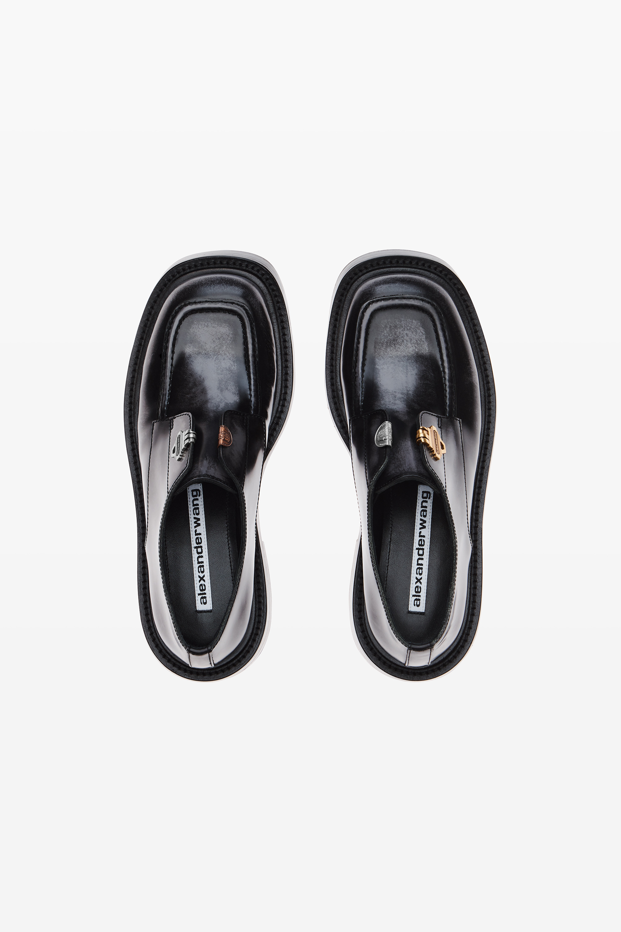 Black & Grey Leather Dixon Derby - 5