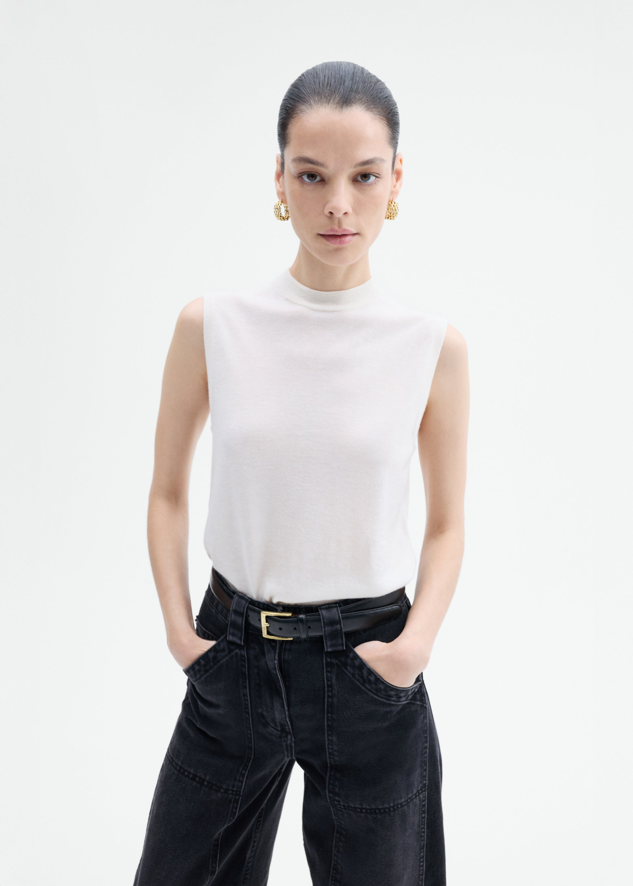 Shell Tank in Fine Cashmere - 2