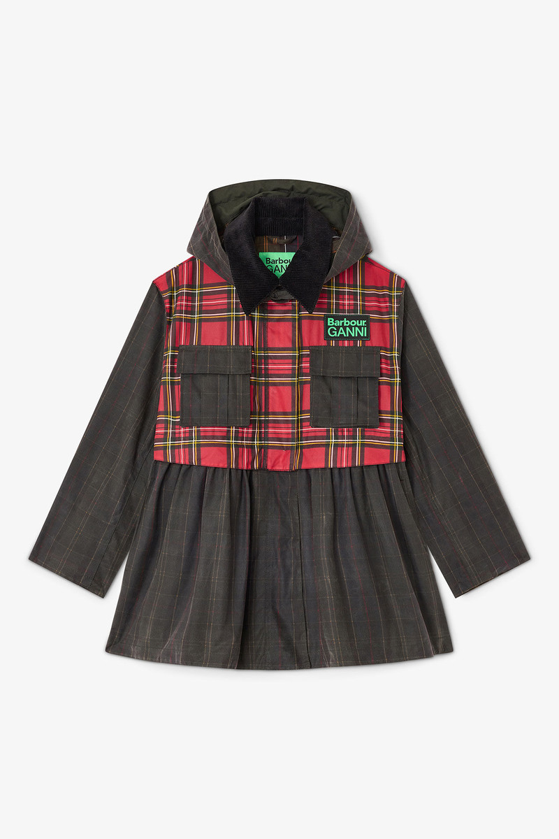 PEPLUM WAX JACKET IN TARTAN 1