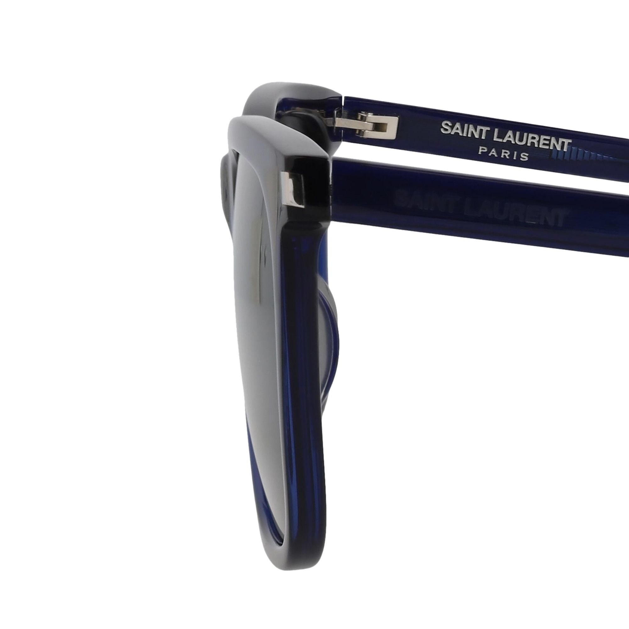 Saint Laurent Square Sunglasses 'Blue/Silver' - 4