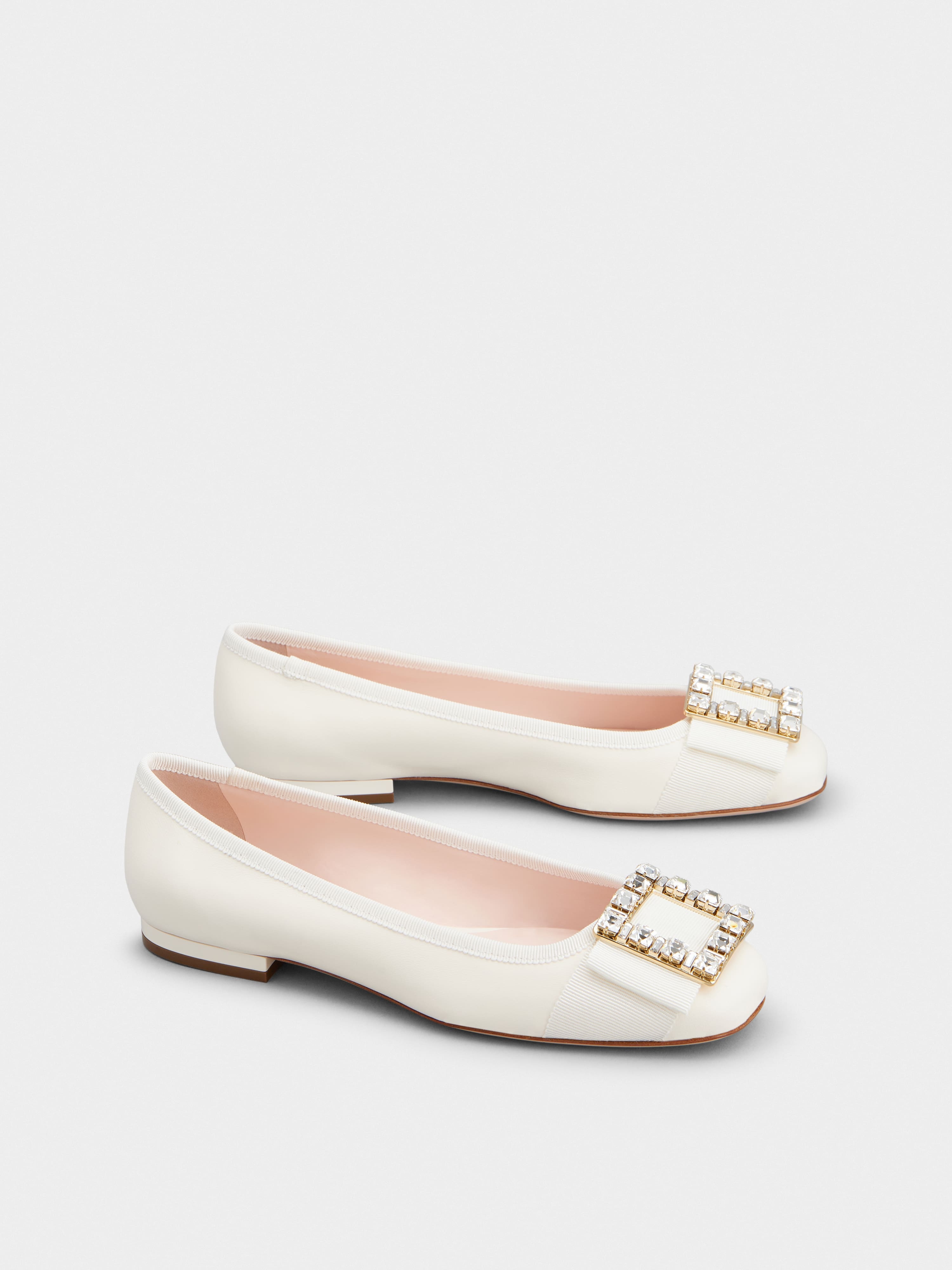 Très Vivier Strass Buckle Ballerinas in Nappa Leather - 2