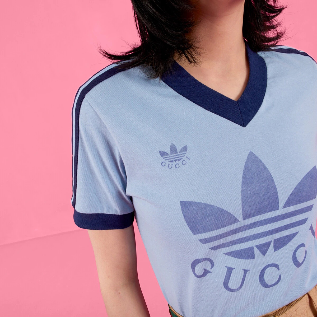 Adidas × Gucci Gucci x Adidas V Neck T-Shirt | Grailed
