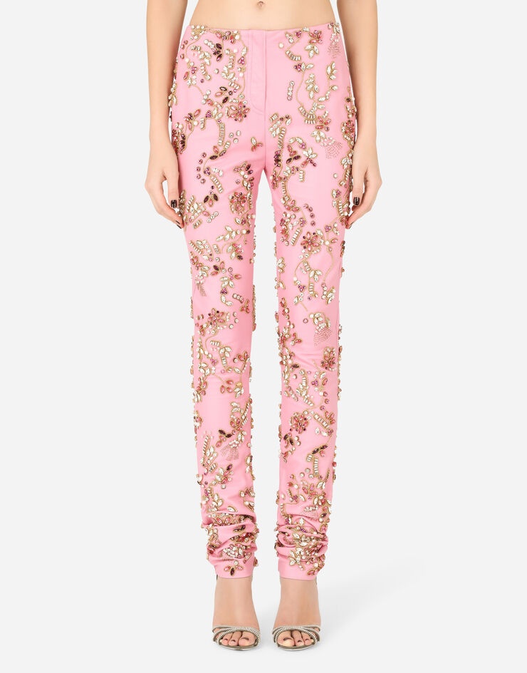 Leather pants with embellishment - 2