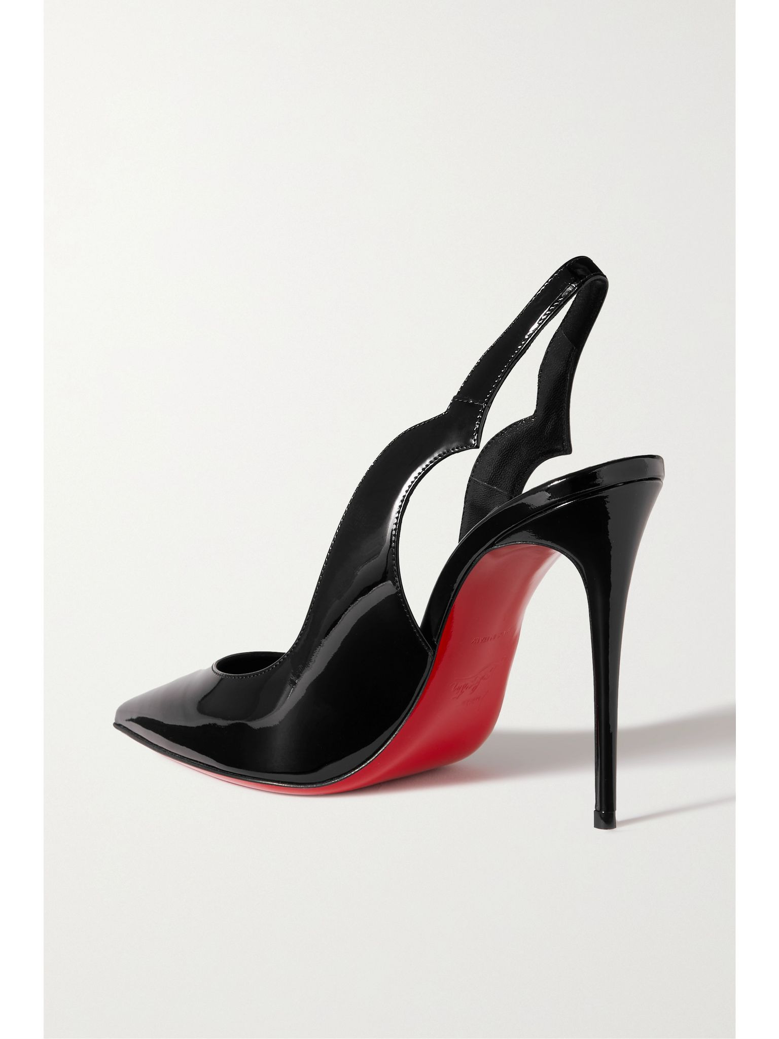 Hot Chick Sling 100 patent-leather slingback pumps Black - 3