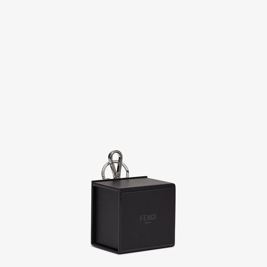 Black leather key ring - 2