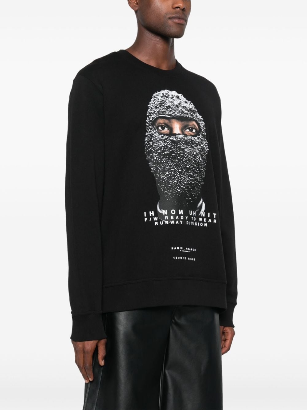 Black Mask-print sweater - 3