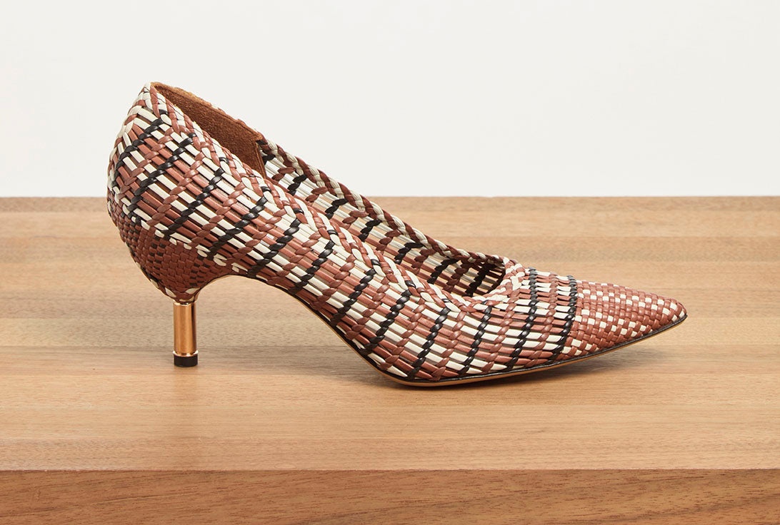 Andres Braided Pump in Cognac Multi Leather - 5