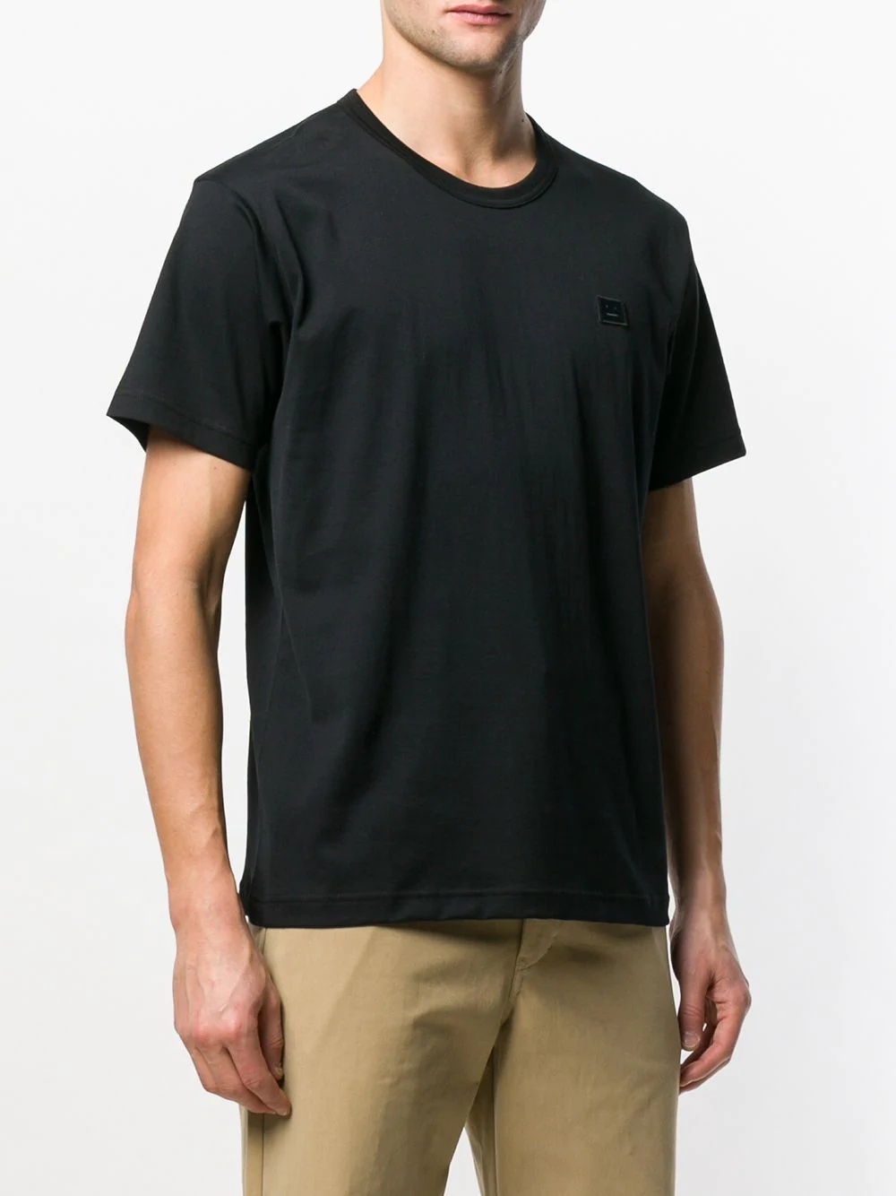 face-patch crew neck T-shirt - 4