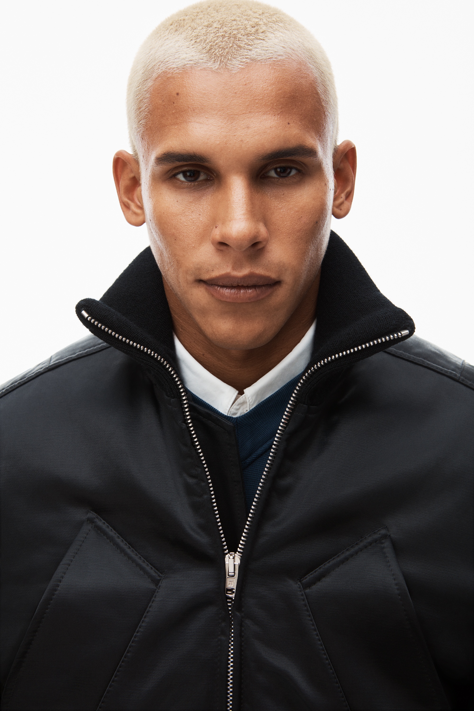 bomber jacket in sateen - 4