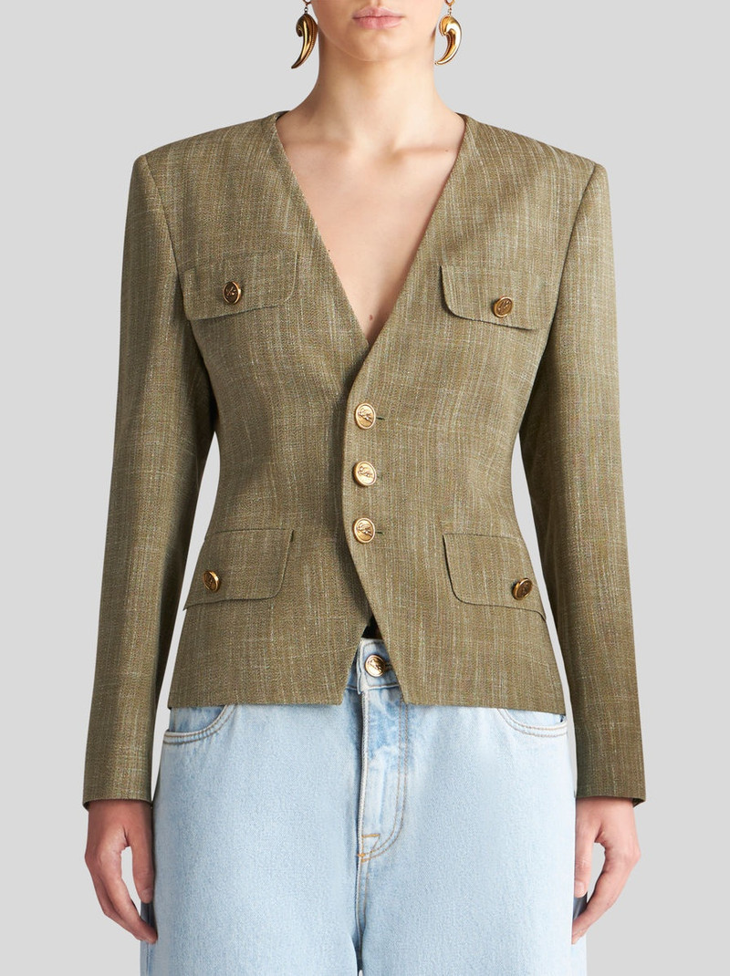 SLUB FABRIC JACKET 3