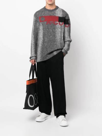 A-COLD-WALL* sprayed-effect logo-jacquard jumper outlook