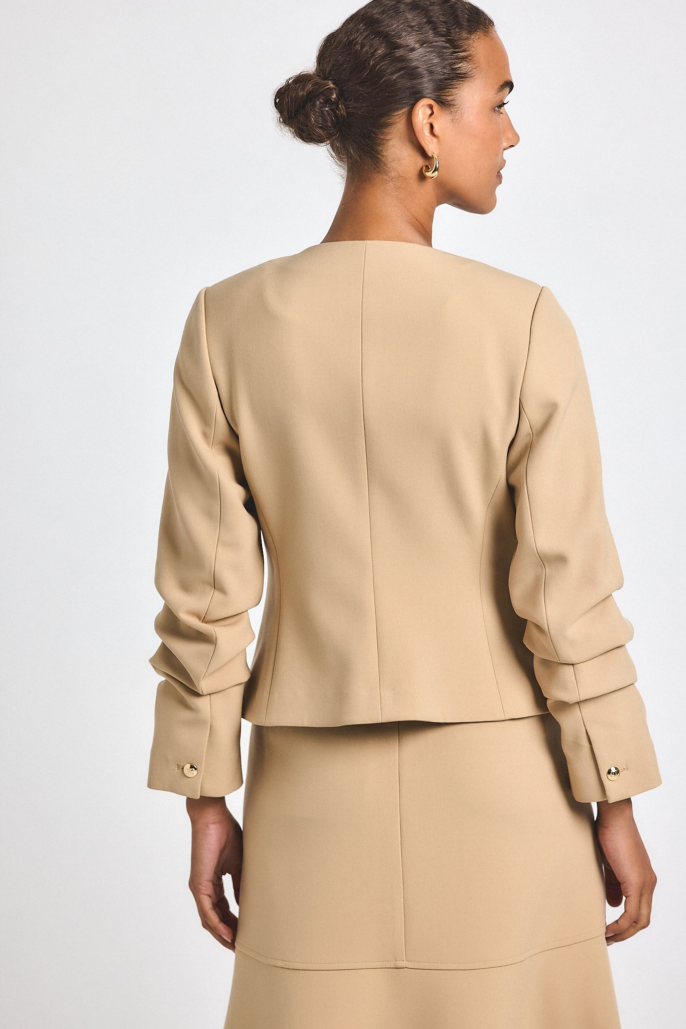 NOVESSA RUCHED SLEEVE JACKET - 4