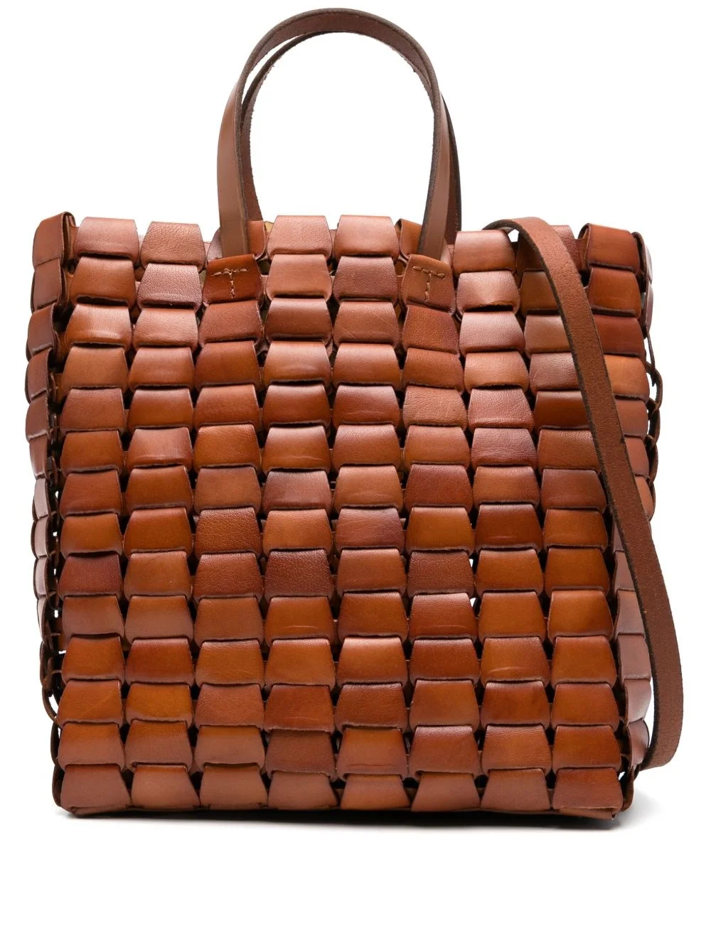 leather tote bag - 1