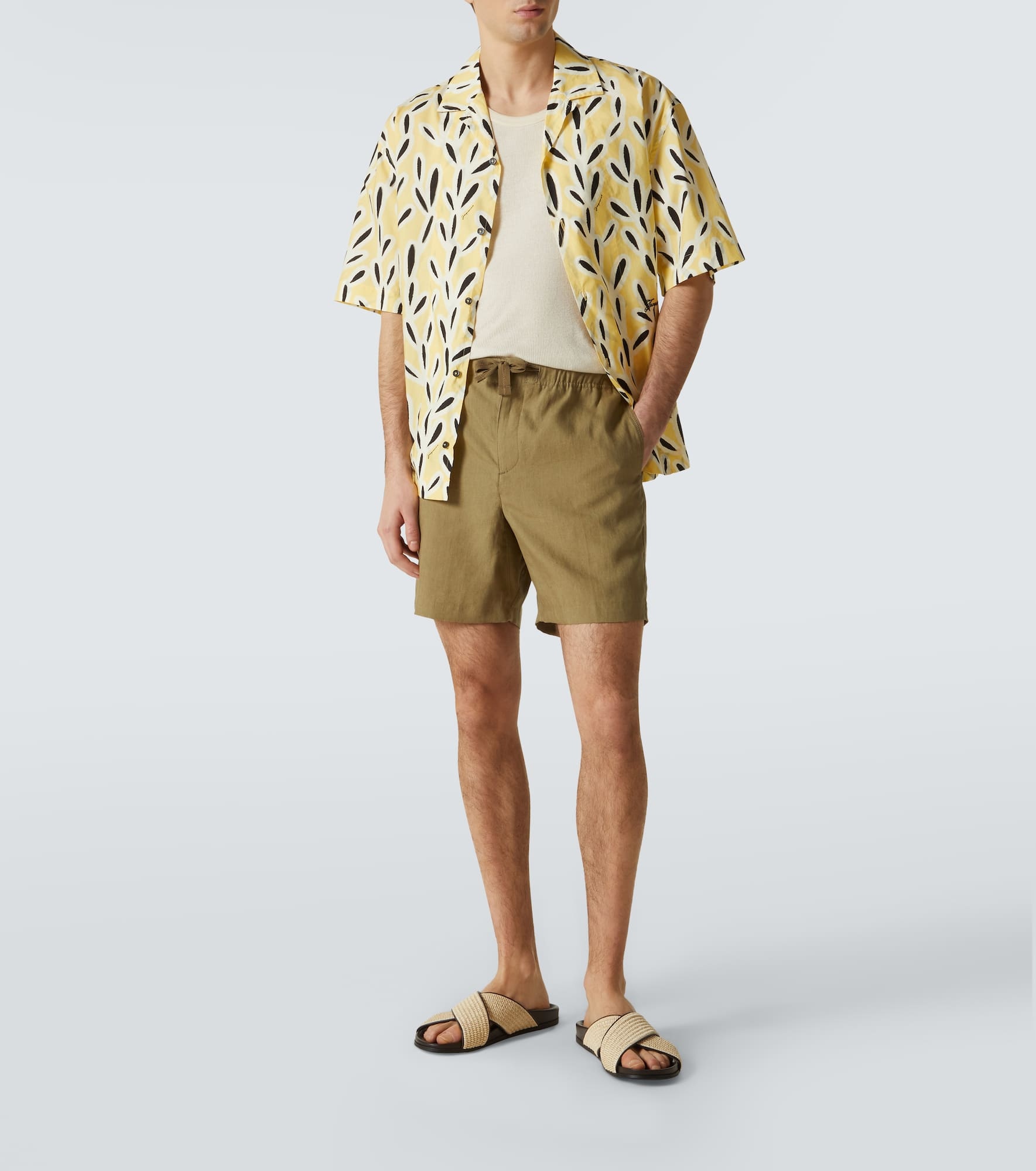 Alex linen Bermuda shorts - 2