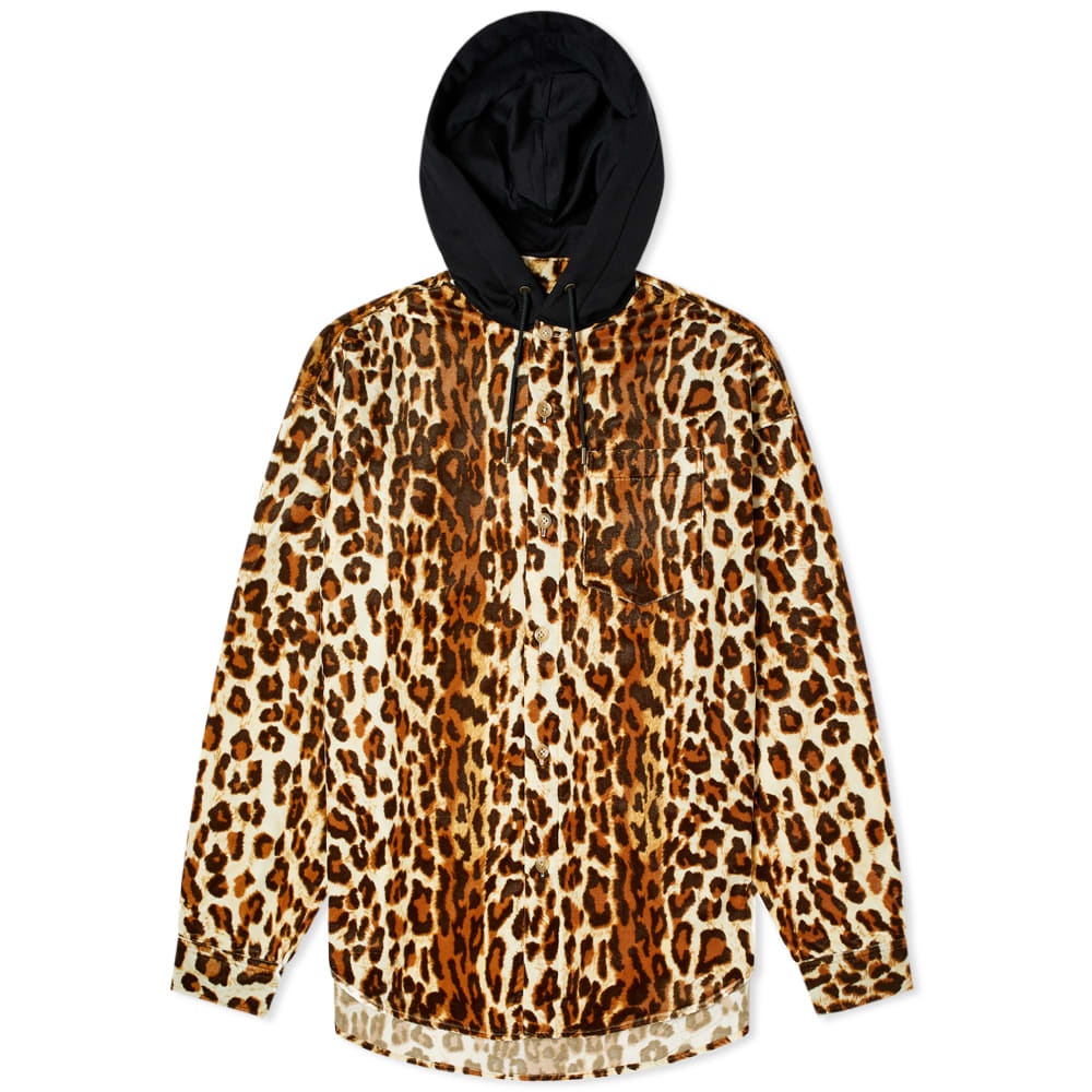 MASTERMIND WORLD Hooded Leopard Print Overshirt - 1