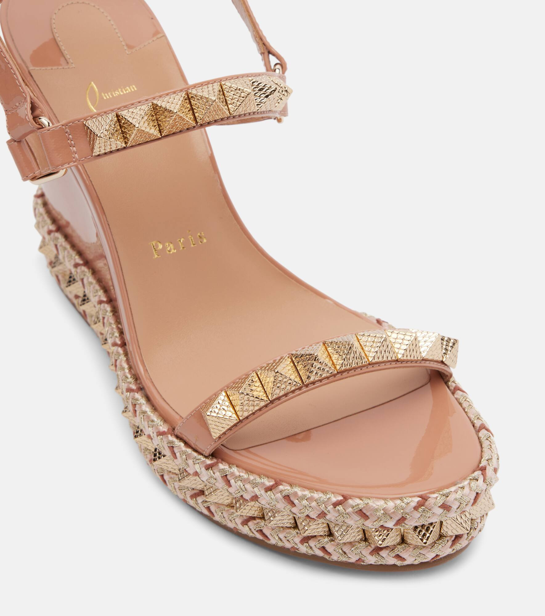 Pyraclou 110 leather espadrille wedges - 5