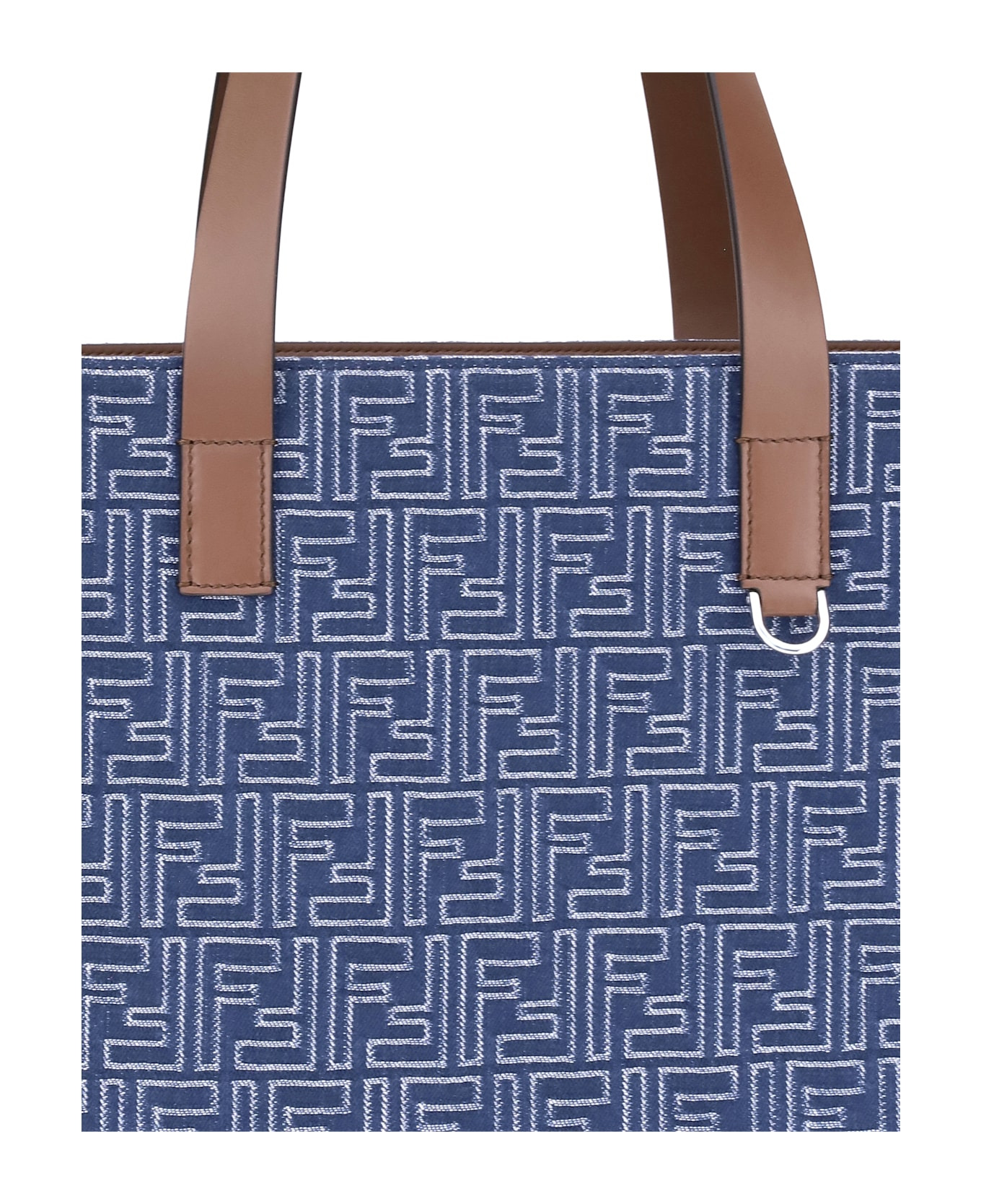 Embroderied Denim Tote Bag - 4