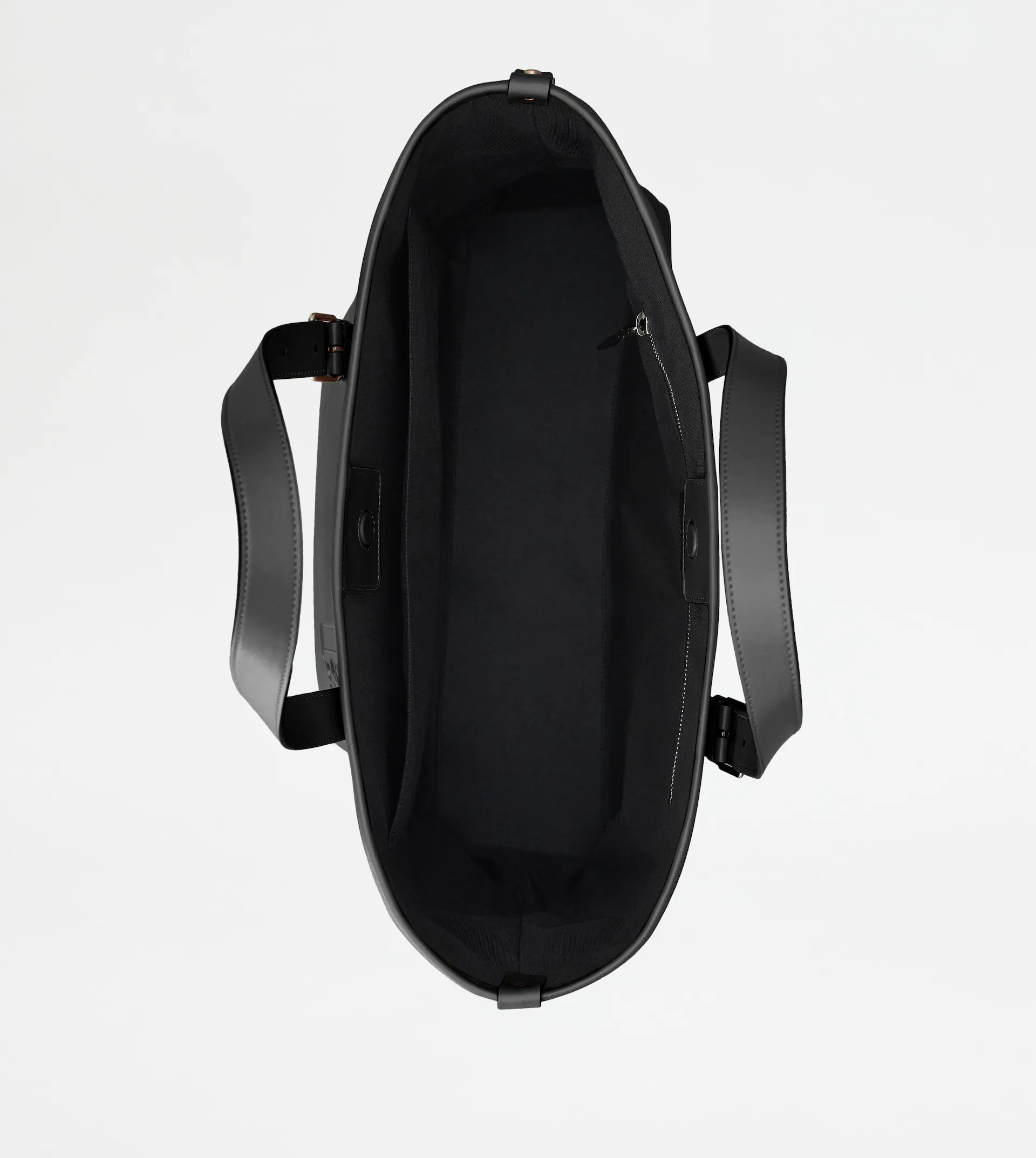 TOD'S SHOPPING BAG IN LEATHER MEDIUM - BLACK - 3