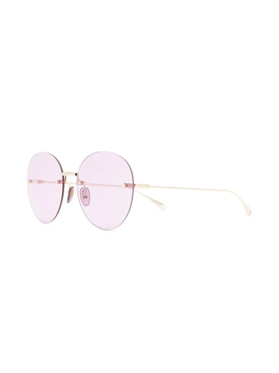 GUCCI rimless-frame heart-charm sunglasses outlook