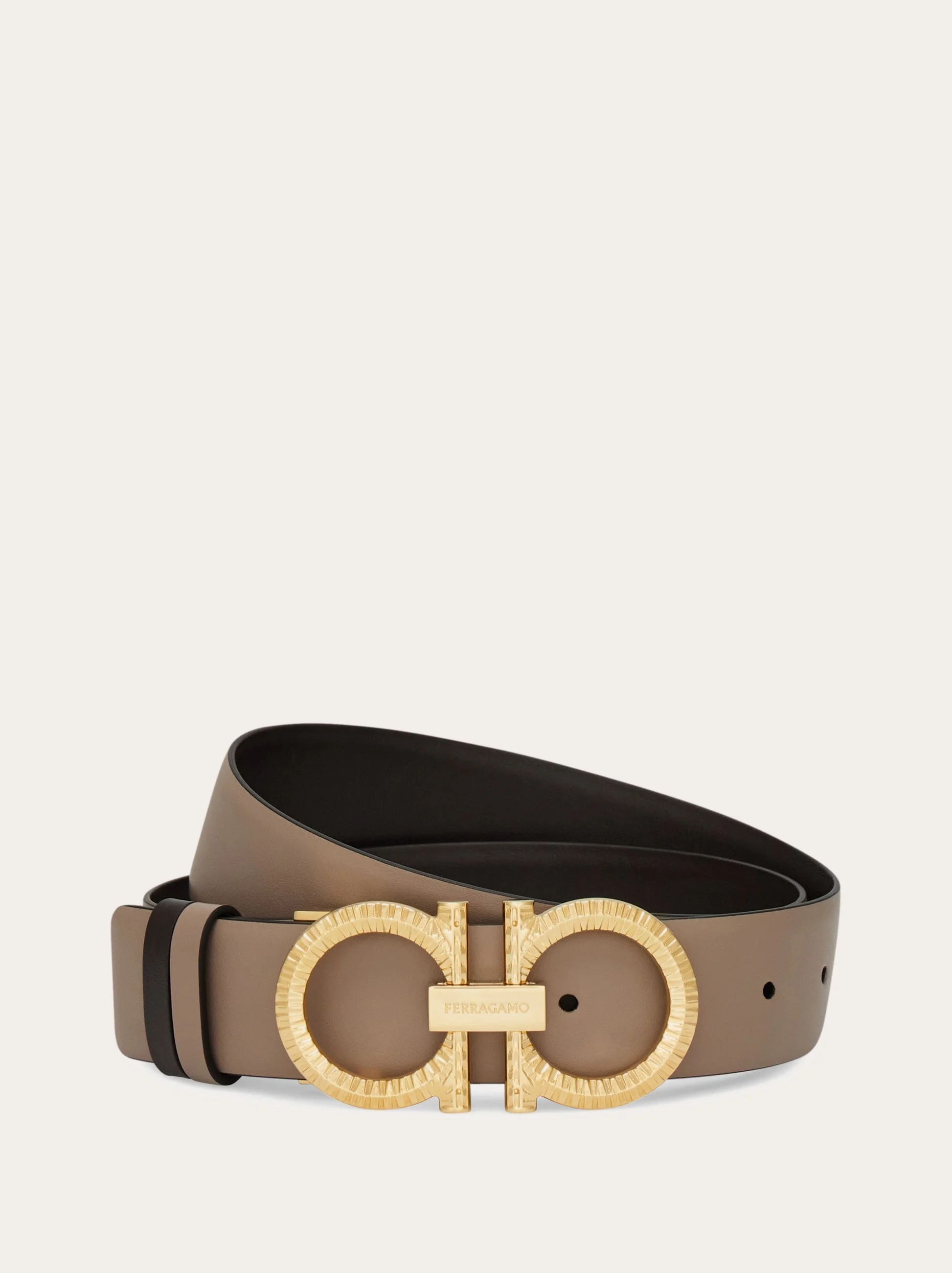 Knurled Gancini reversible and adjustable belt - 1