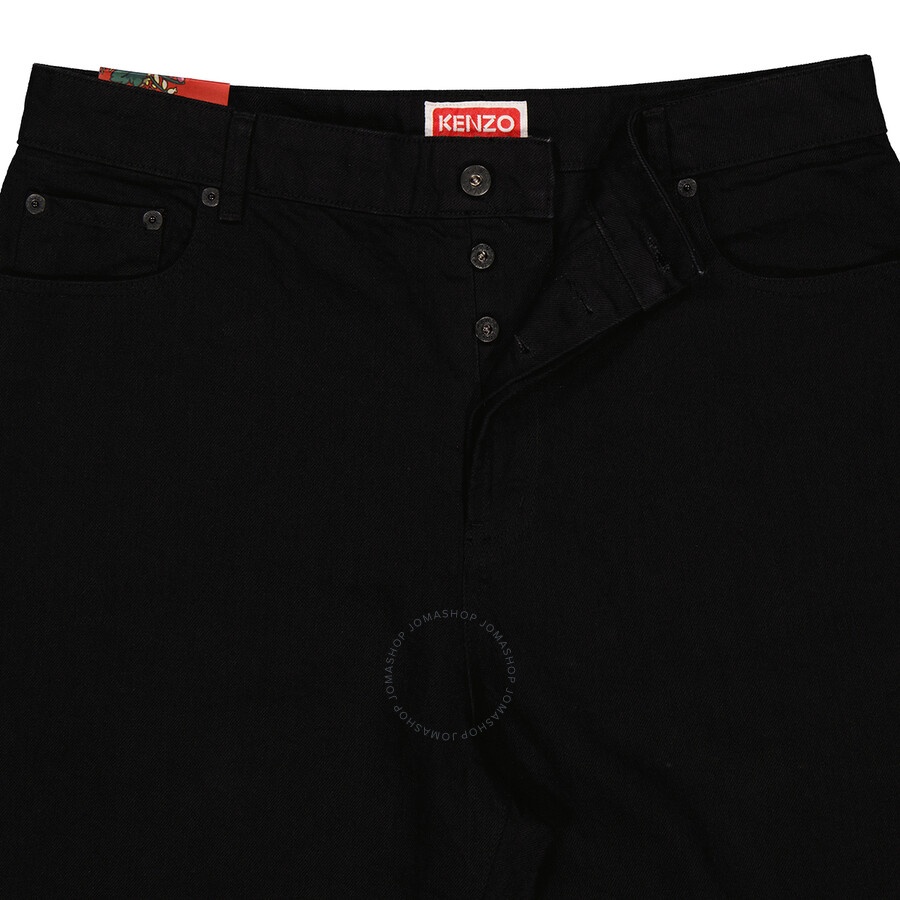 Kenzo Rinse Black Denim Himawari Bermuda Denim Shorts - 7