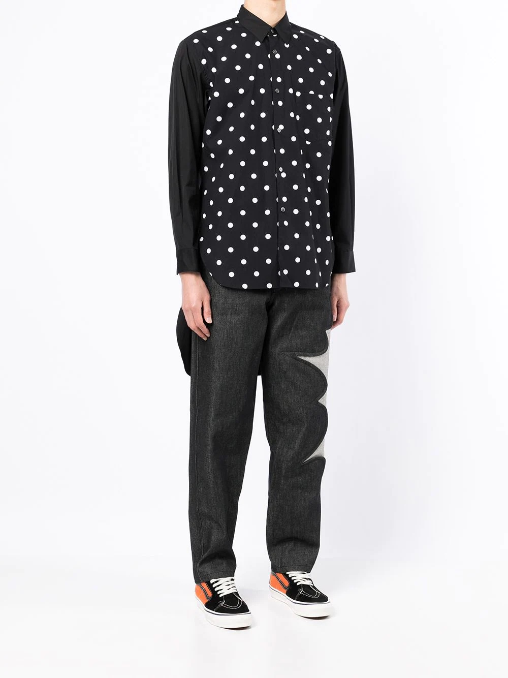 polka-dot print long shirt - 3