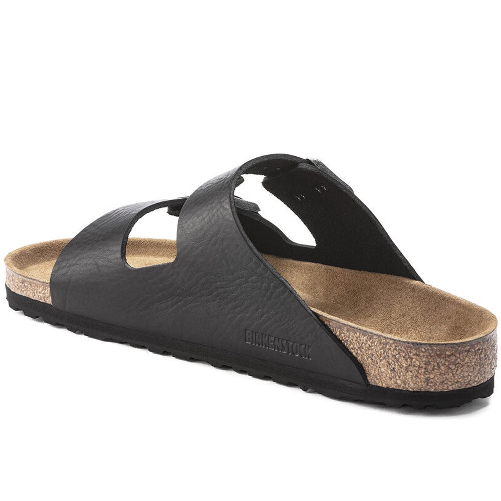 Birkenstock | Arizona Grip Leather Slippers 'Vintage Wood Black' - 7