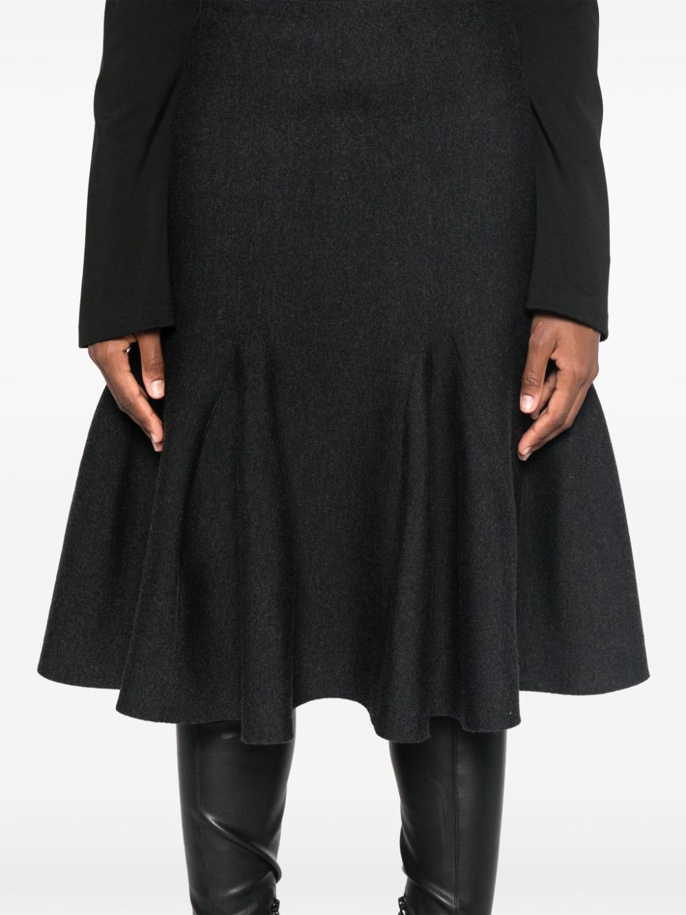 godet knit midi skirt - 5