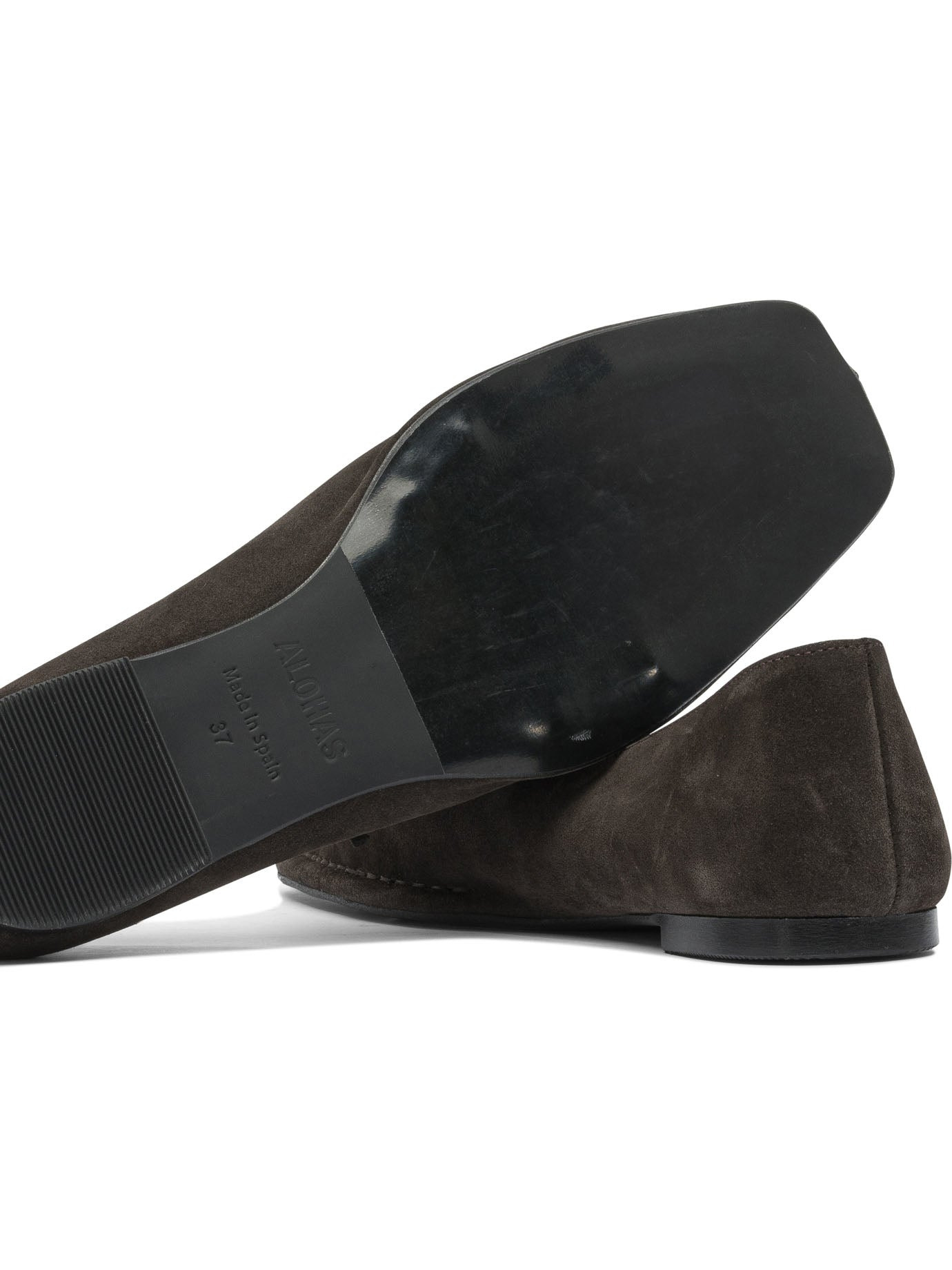 Alohas - Alohas Sway Suede Coffee Brown Leather Ballet Flats - 5