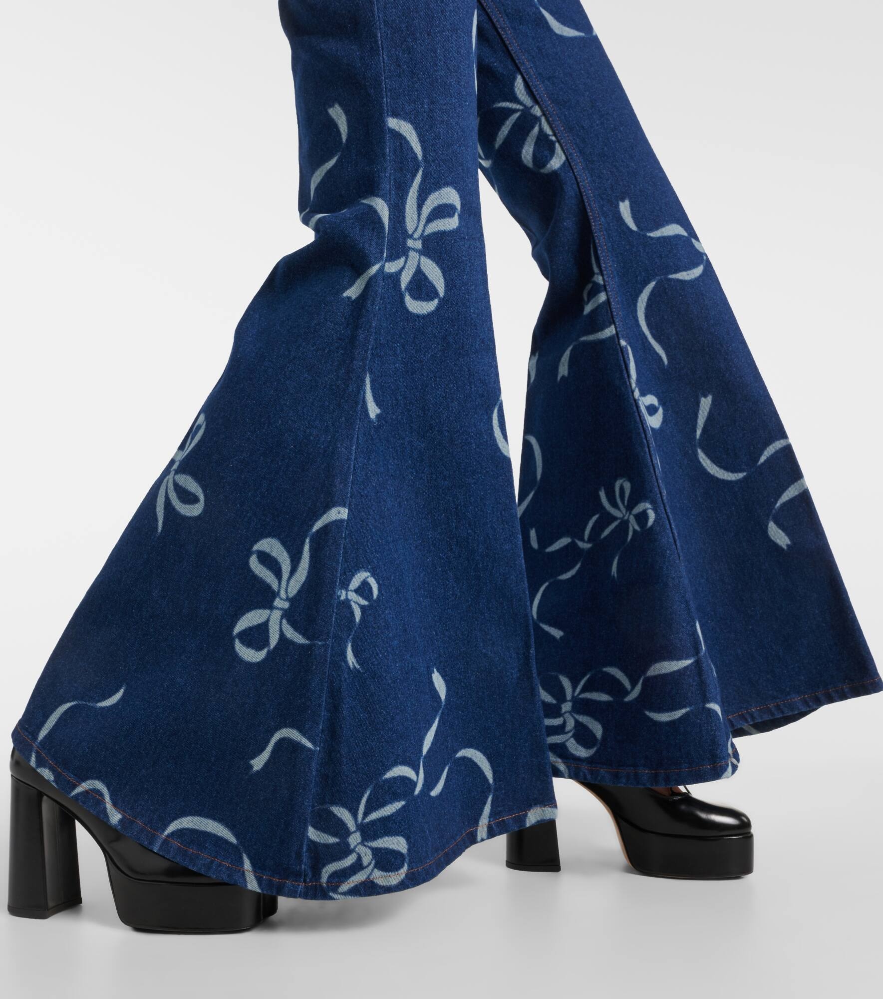 Printed flared jeans - 5