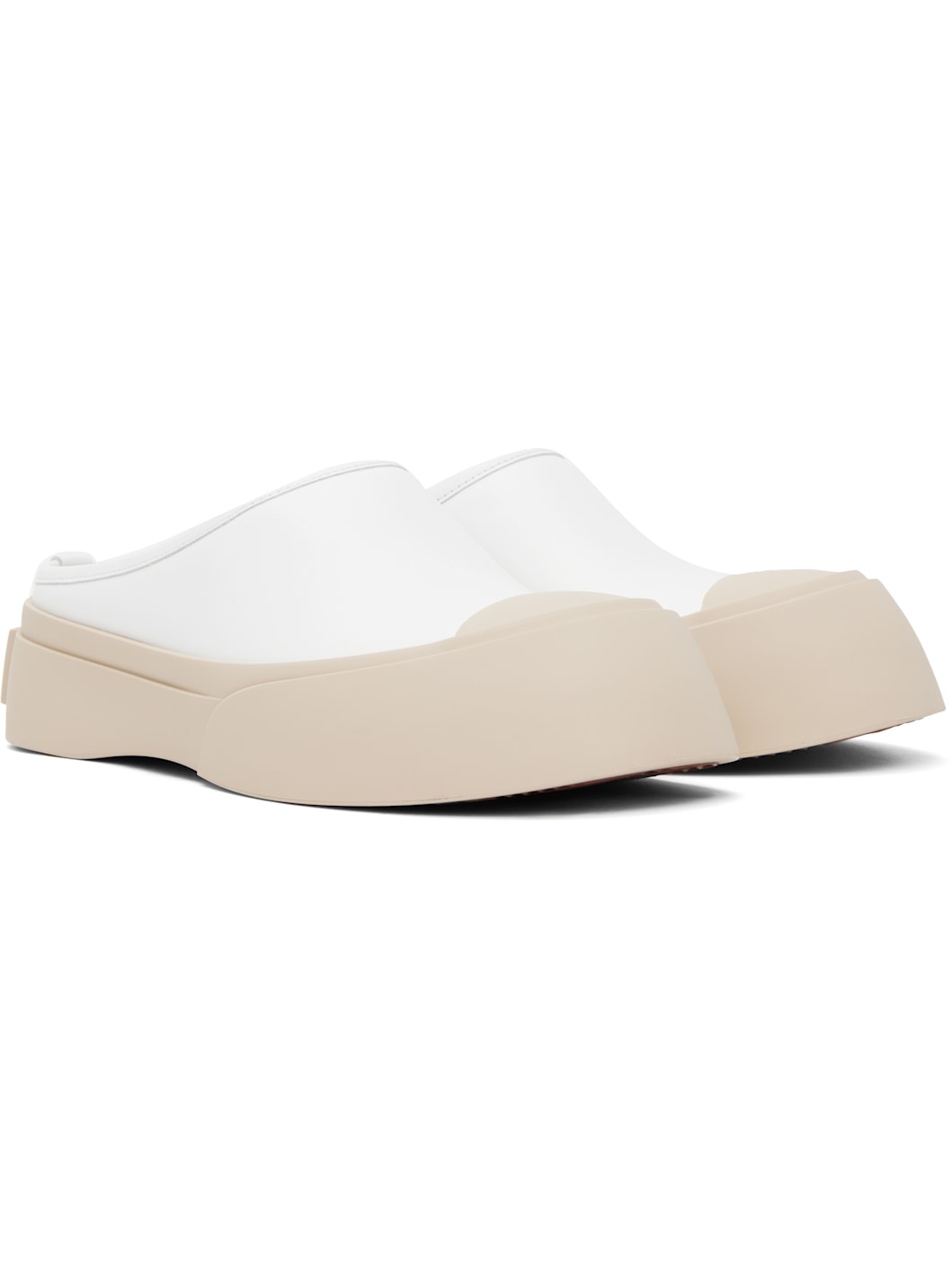 White Pablo Sabot Slip-on Loafers - 4
