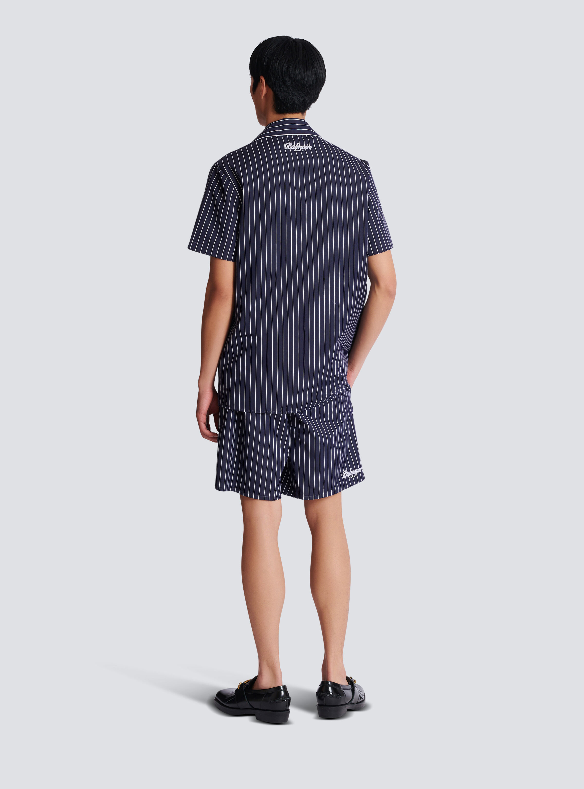 Striped poplin pyjama shirt - 4