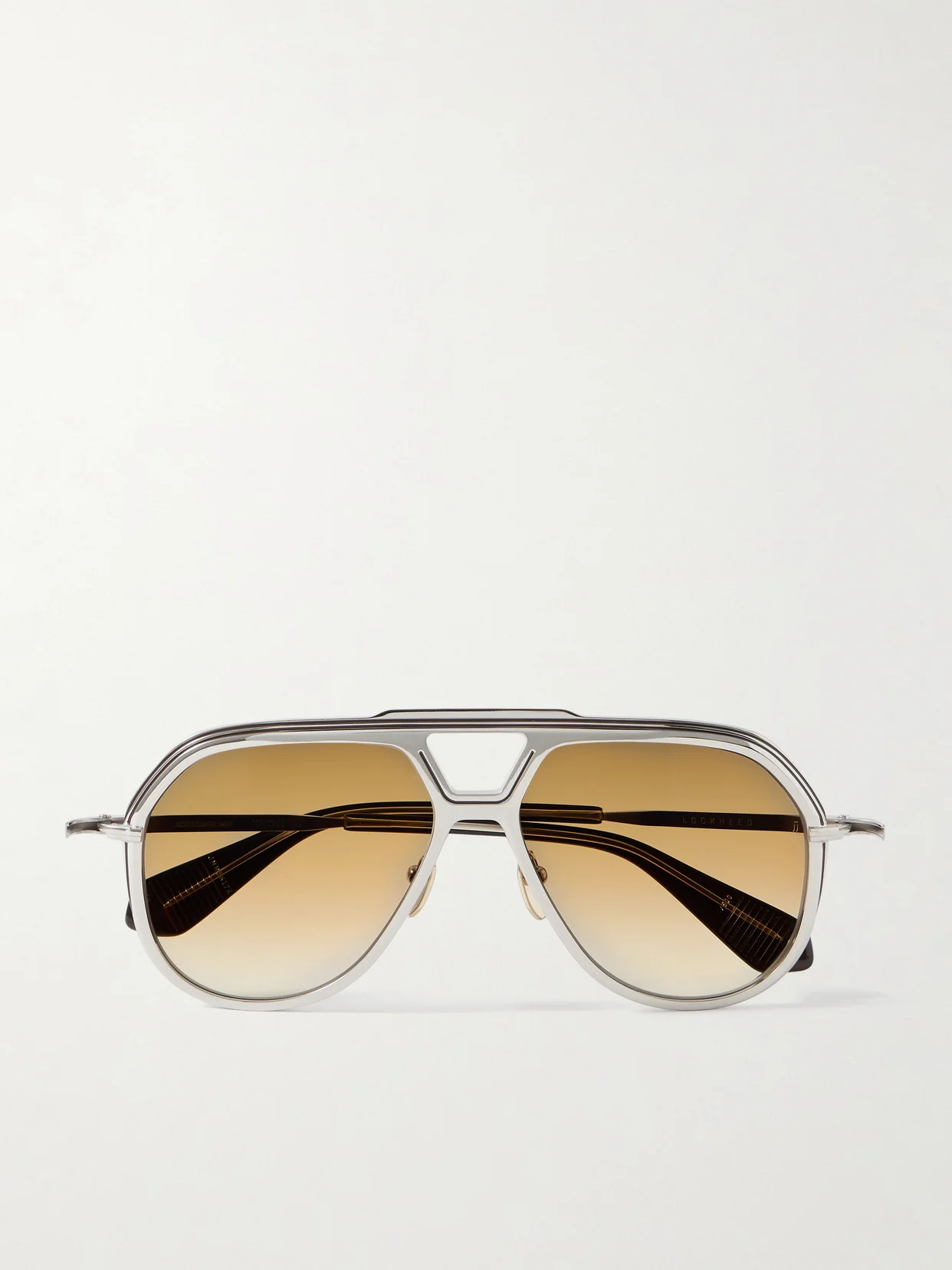 Lockheed Aviator-style Titanium And Acetate Sunglasses - 1