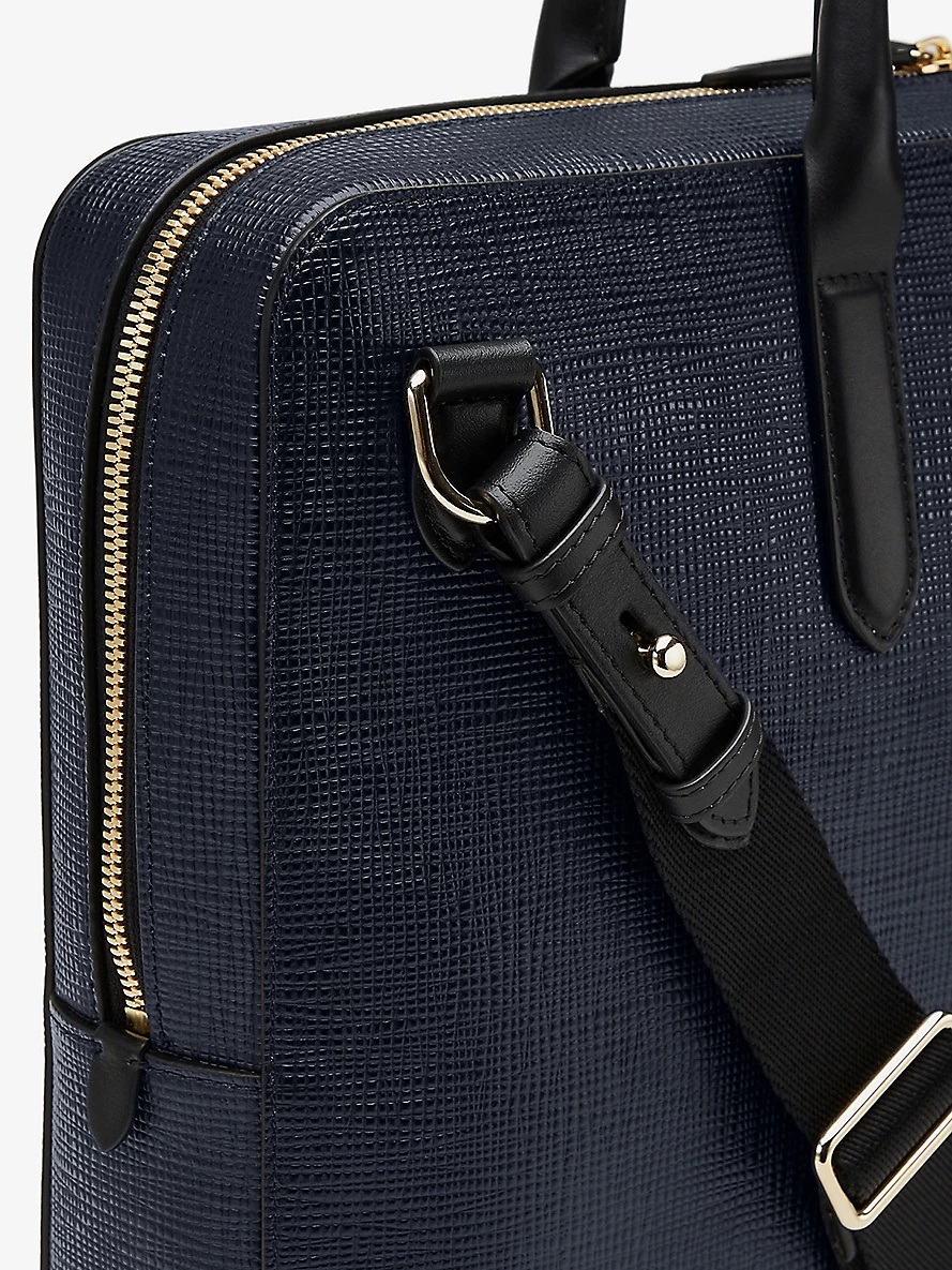 Smythson Panama Slim Lightweight leather briefcase selfridges