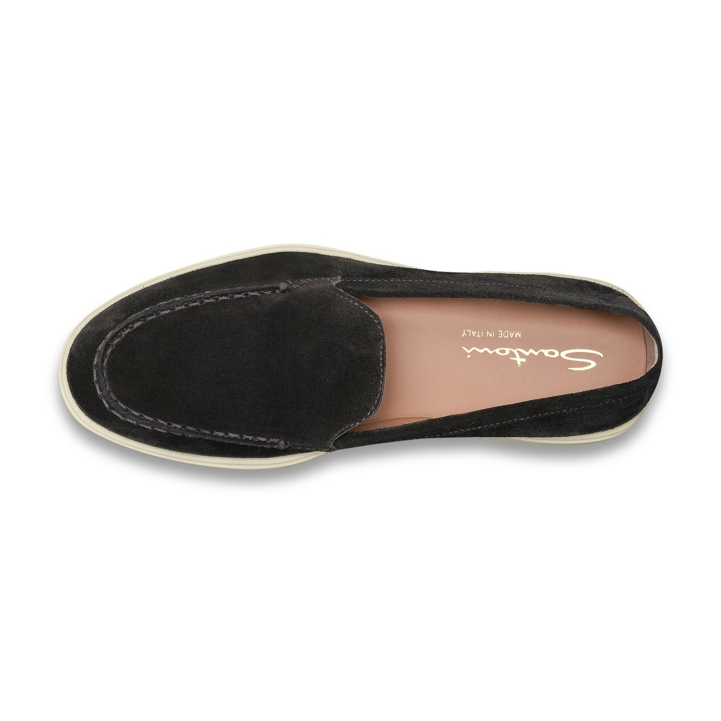 Women's black suede loafer - 5