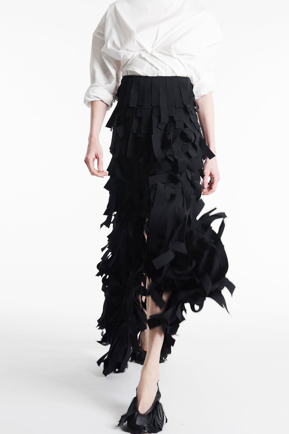 MULTI RECTANGLE SKIRT BLACK - 5