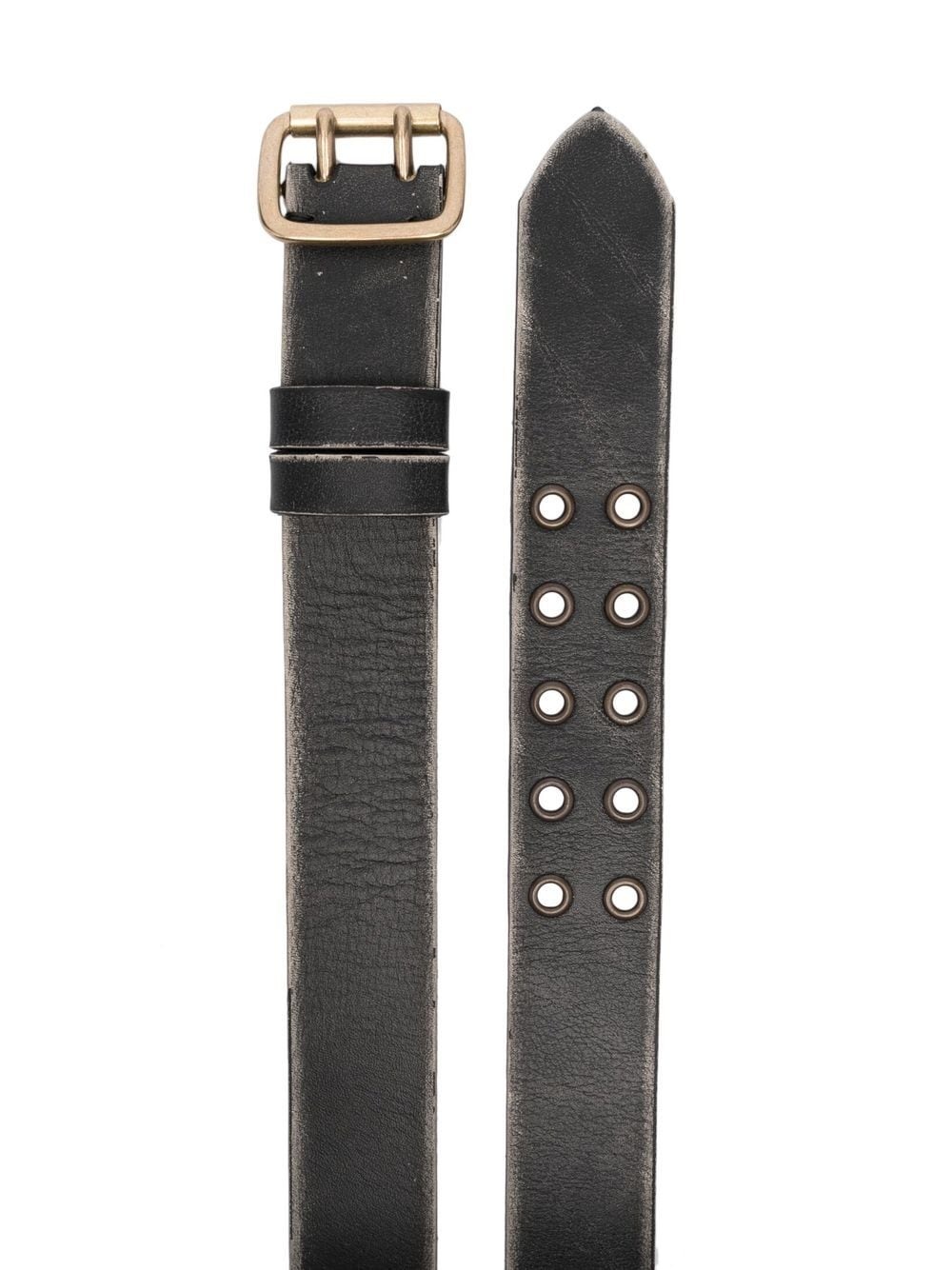 buckle leather belt - 2