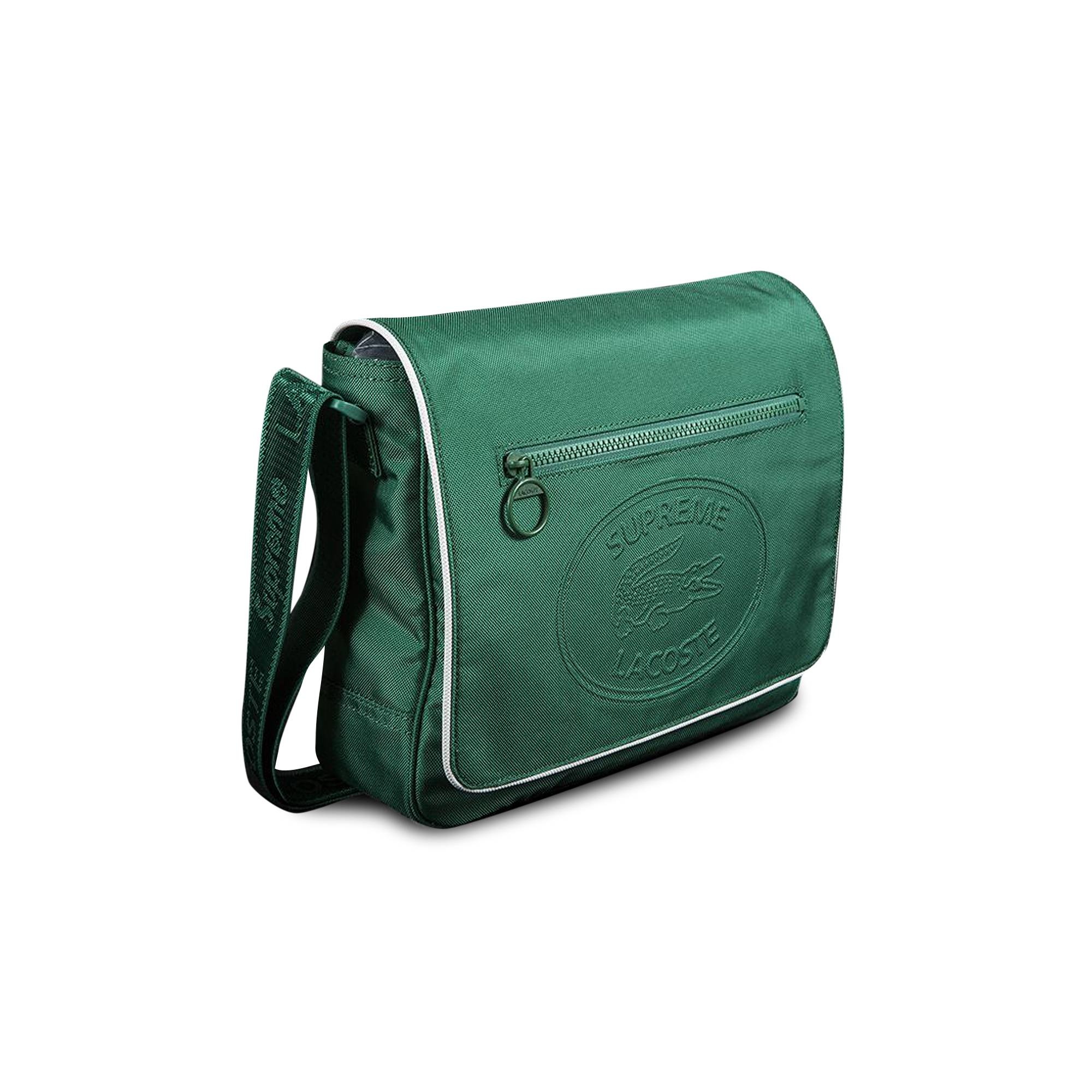 Supreme Supreme x Lacoste Small Messenger Bag 'Green' | REVERSIBLE