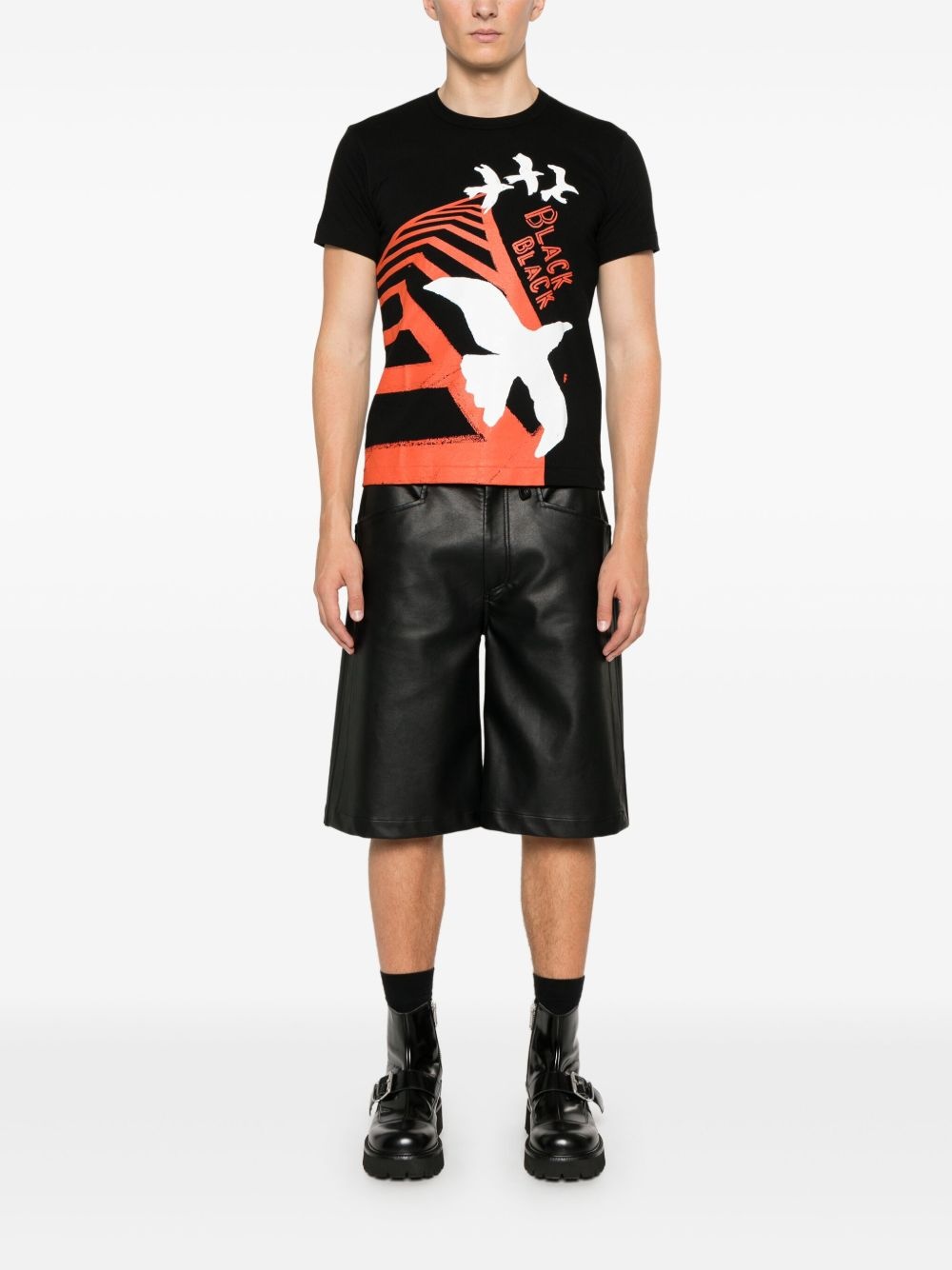 bird-print T-shirt - 2