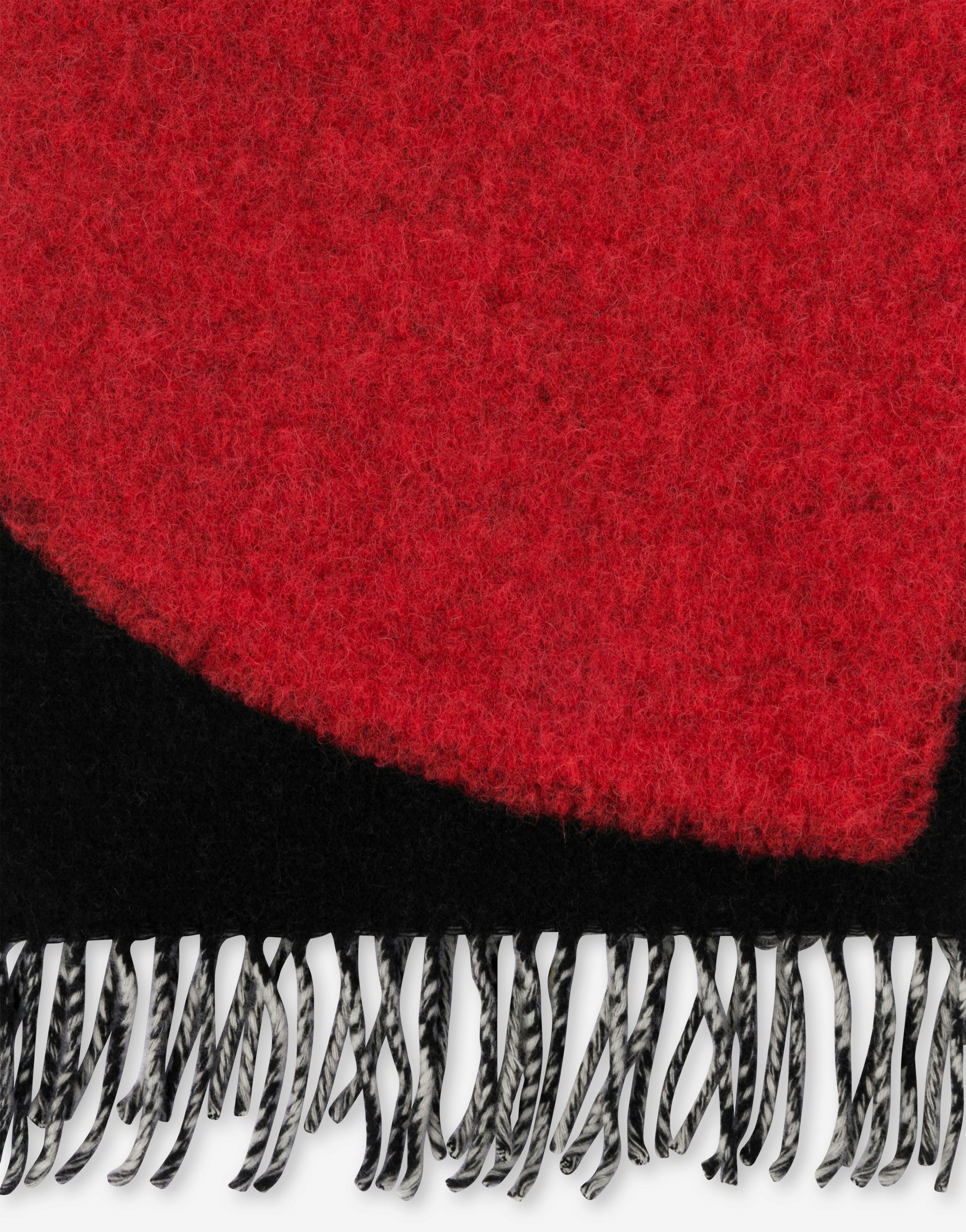 MAXI RED HEART WOOL SCARF - 3
