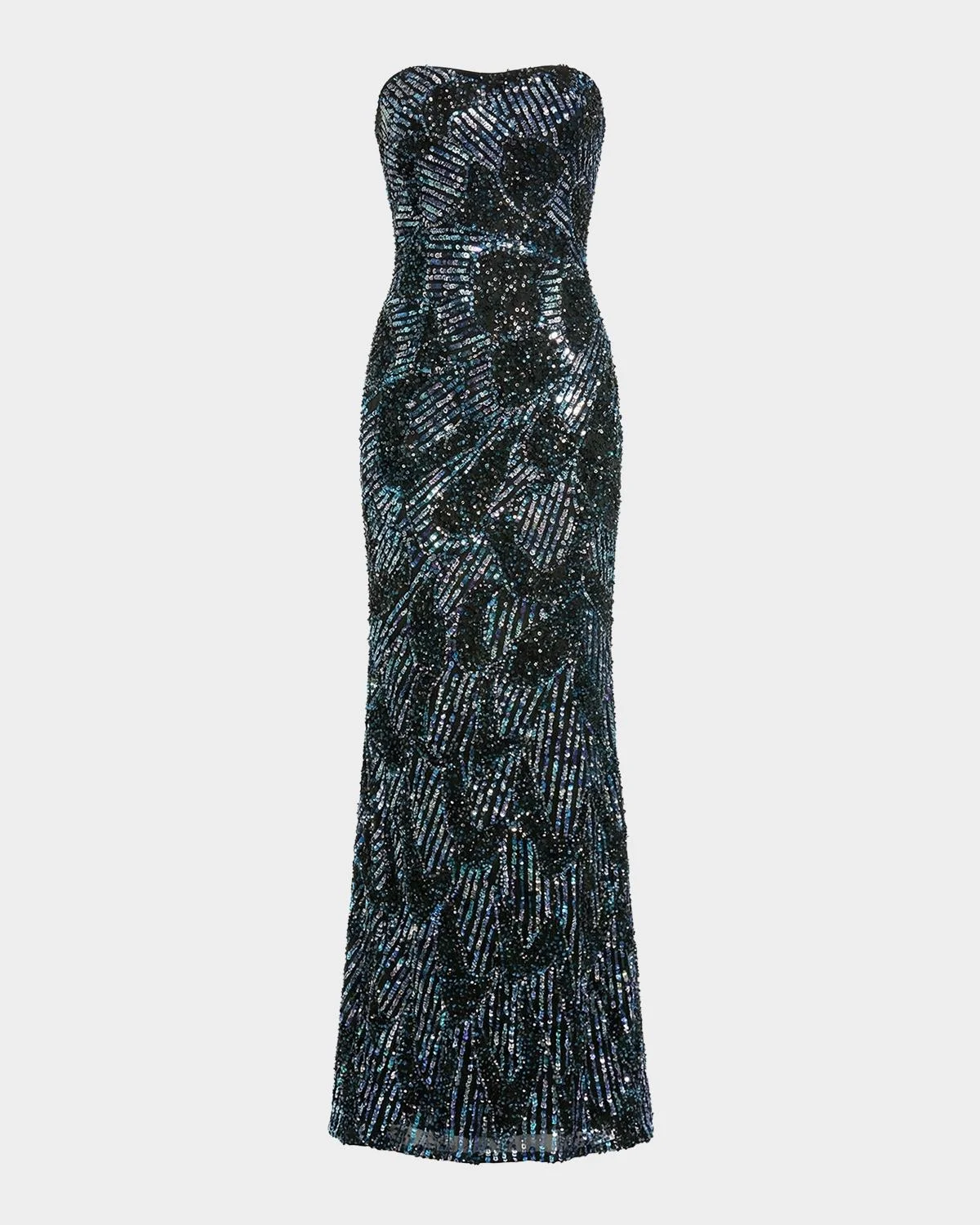 Strapless Embellished Petal Column Gown - 1
