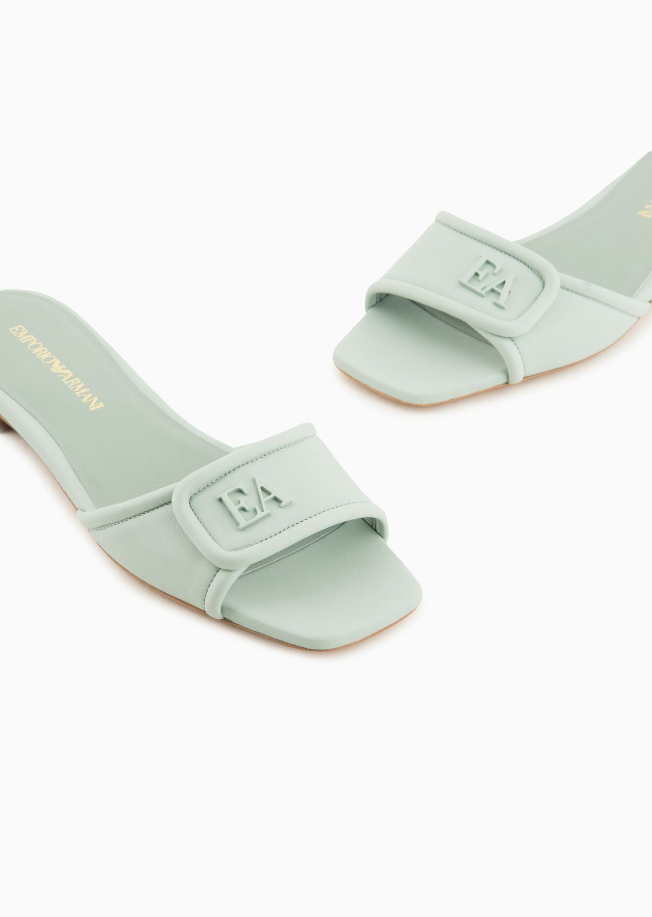 Nappa-leather sandals with EA logo - 5