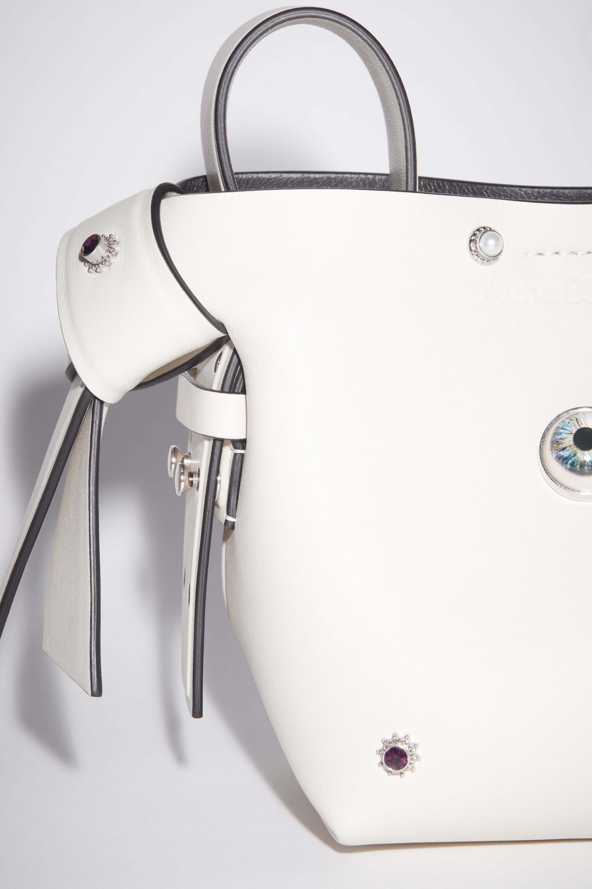 Musubi micro tote - White/black - 9