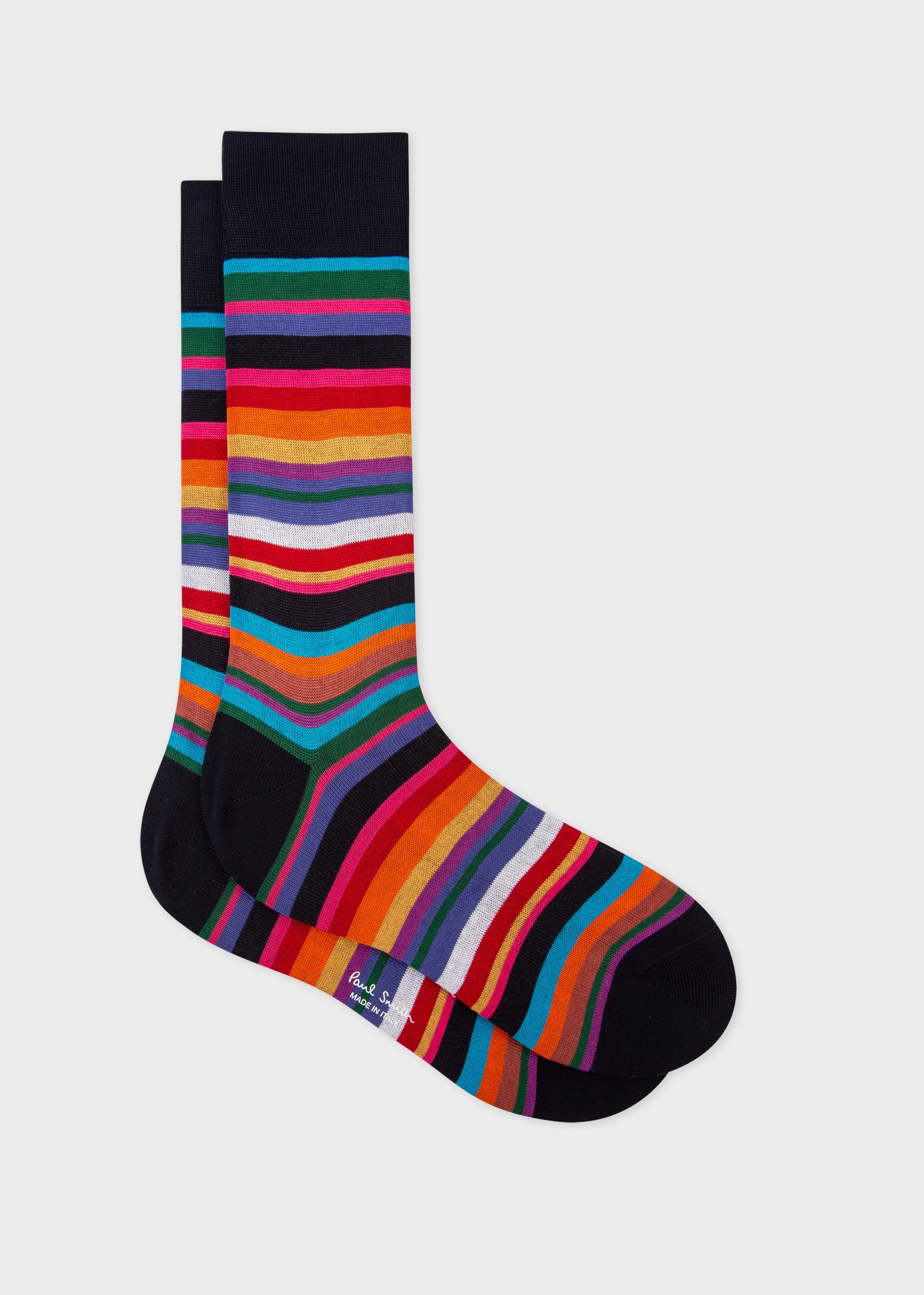 Navy Mixed Stripe Socks - 1