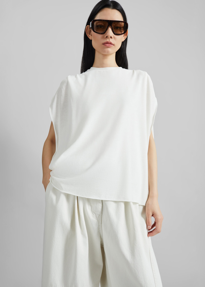 Darkpark Tracy Light Jersey Sleeveless Blouse - White 4