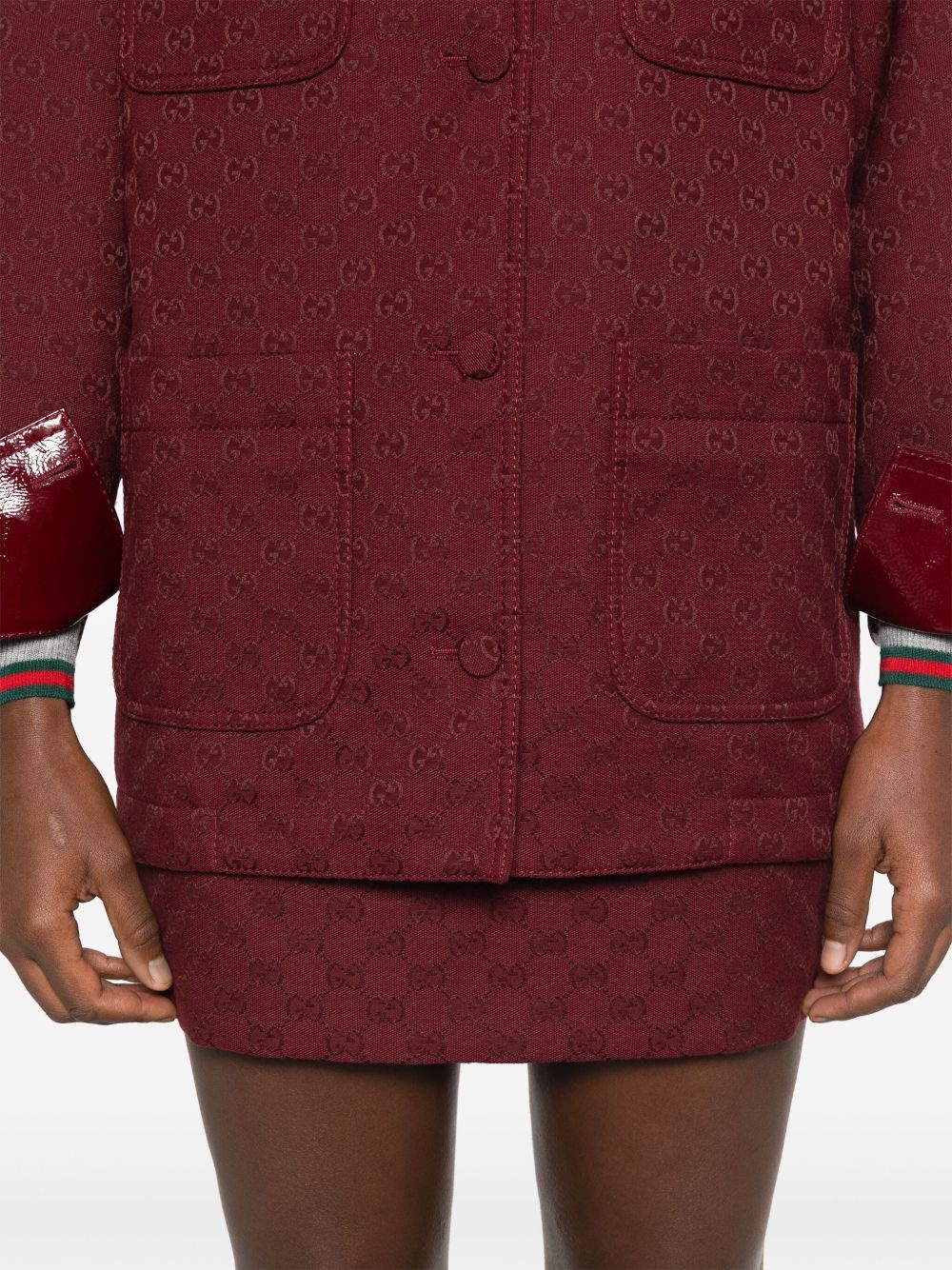 GG jacquard military jacket - 5