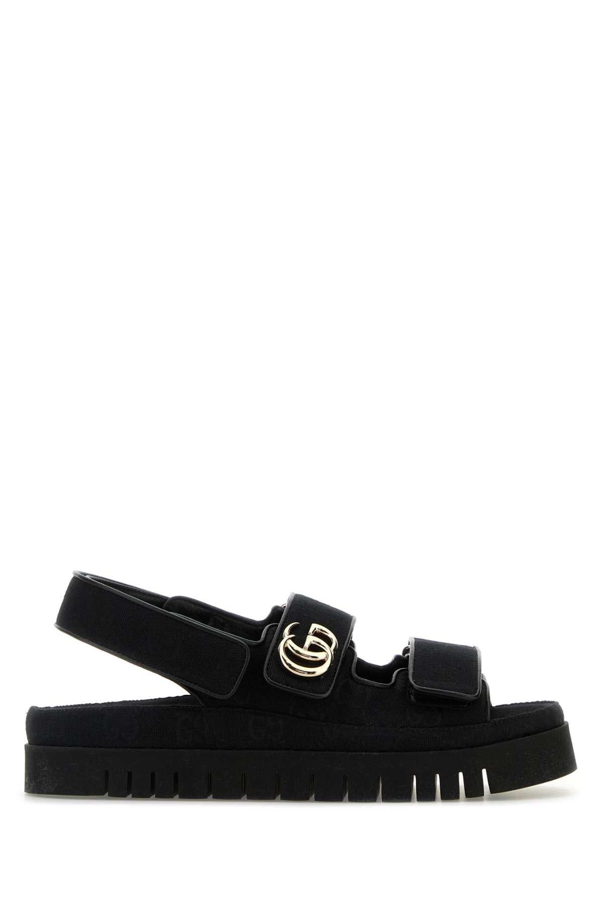 Gucci Women Gg Fabric Sandals - 1