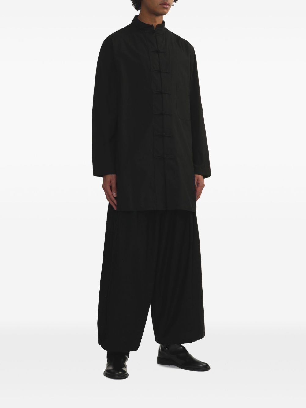 cotton wide-leg trousers - 2