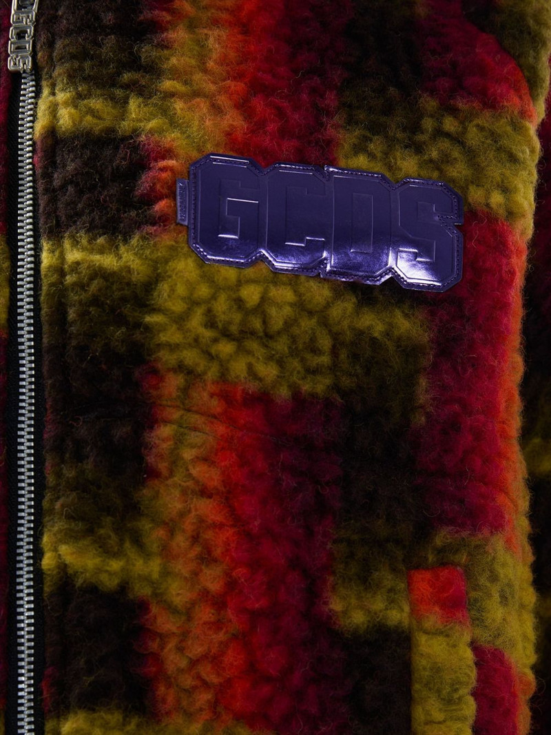 GCDS hooded check jacket outlook